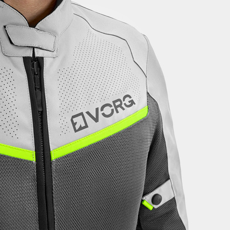 Kurtka motocyklowa VORG NANO GREY szary czarny żółty fluo
