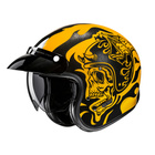 Kask motocyklowy otwarty HJC V31 Flame żółty/czarny