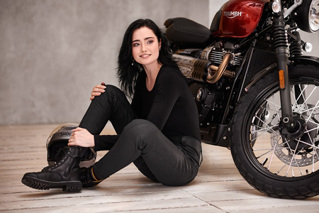 Damskie buty motocyklowe miejskie taktyczne Shima THOMSON czarny