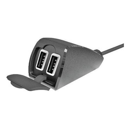 LAMPA Usb-Fix Trek, podwójna, wodoodporna ładowarka USB mocowana na kierownicy - Ultra Fast Charge - 5400 mA - 12/24 V