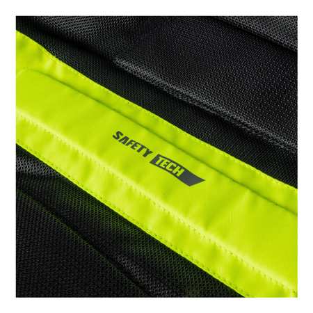 Damska kurtka motocyklowa miejska tekstylna OZONE DART czarna żółty fluo