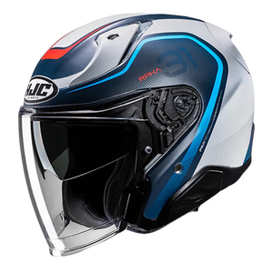 Kask motocyklowy otwarty HJC RPHA 31 Kouv czarny/srebrny