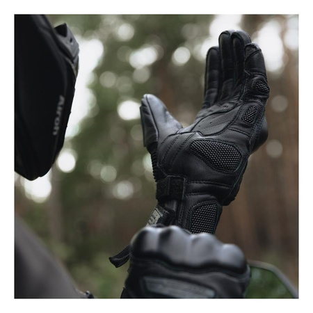 Rękawice motocyklowe turystyczne Rebelhorn RANGE czarny