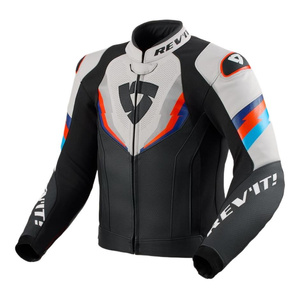 Kurtka motocyklowa skórzana REVIT QUANTUM 3 BLACK/LIGHT GREY czarny szary