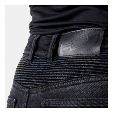 Damskie jeansy motocyklowe OZONE AGNESS II czarny sprany