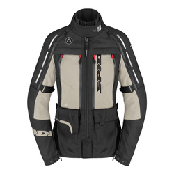 Kurtka motocyklowa tekstylna damska SPIDI 4 SEASON V3 LADY MUD czarny beżowy