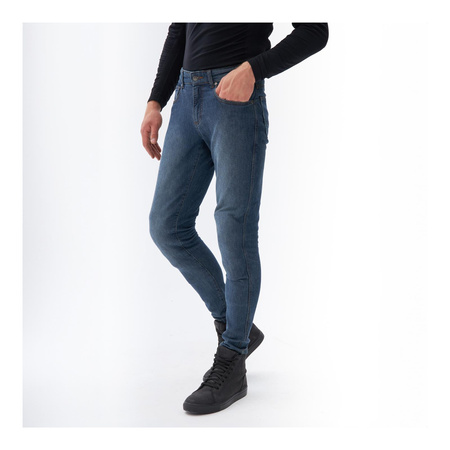 Jeansy motocyklowe Rebelhorn NOMAD TAPERED FIT niebieski