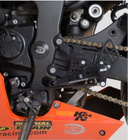 Podnóżki regulowane R&G Kawasaki ZX6-R 05-13 Road Gearbox zestaw