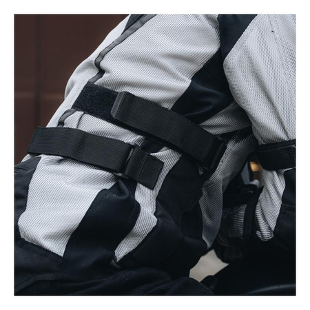 Kurtka motocyklowa tekstylna Rebelhorn SCANDAL II srebrny-czarny