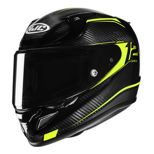 Kask motocyklowy integralny HJC RPHA 12 Carbon Keres czarny/żółty