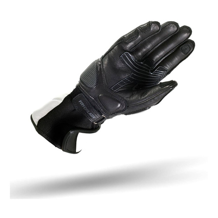 Damskie rękawice motocyklowe skórzane turystyczne Shima MONDE biały