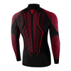 Koszulka termoaktywna REBELHORN THERM II BLACK/RED czarny czerwony z długim rękawem