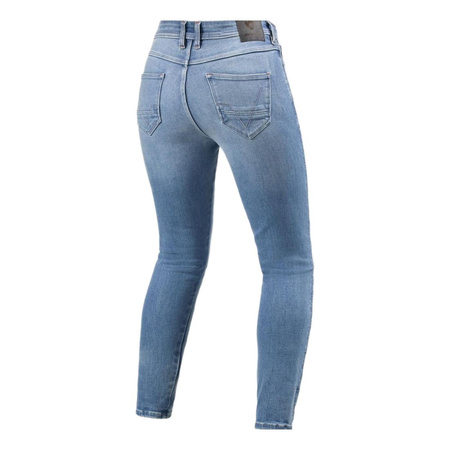 Spodnie jeansowe motocyklowe damskie REVIT SHELBY 3 LADY LIGHT BLUE VINTAGE niebieski