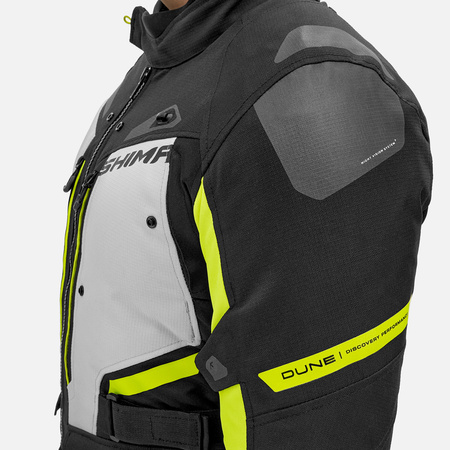 Kurtka motocyklowa SHIMA DUNE FLUO czarny szary żółty fluo