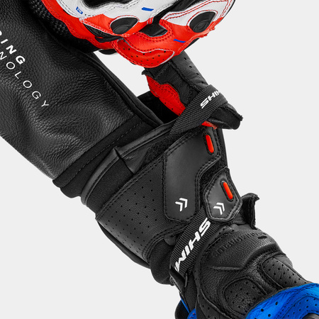 Rękawice motocyklowe SHIMA RS-3 BLUE czarny niebieski