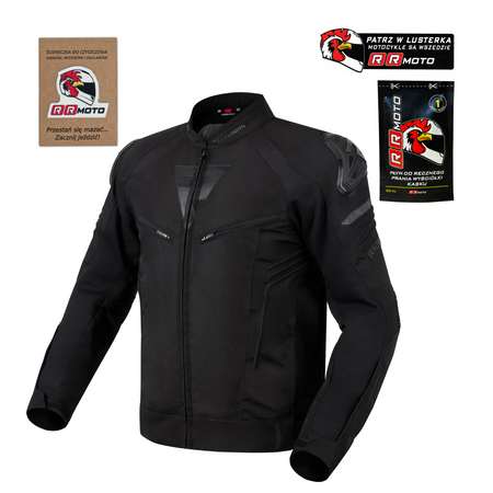 Kurtka motocyklowa tekstylna sportowa/miejska Rebelhorn VANDAL czarny