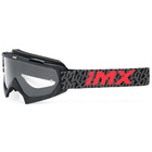 Gogle motocyklowe IMX Mud Black Matt/Grey/Red - Szyba Clear (1 Szyba W Zestawie)