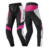 Spodnie motocyklowe skórzane damskie SHIMA MIURA 2.0 PINK FLUO czarny różowy