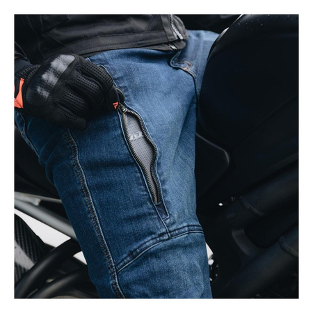 Jeansy motocyklowe Rebelhorn HAWK III Regular Fit niebieski
