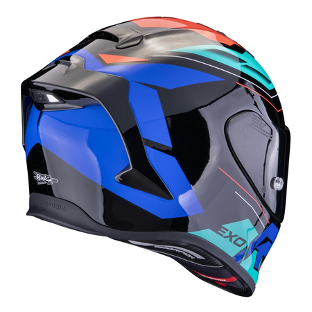 Kask motocyklowy SCORPION EXO-R1 EVO AIR BLAZE BLACK/BLUE/RED czarny niebieski czerwony