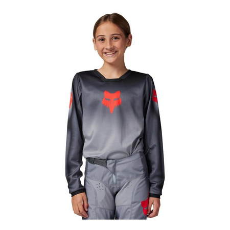 Bluza motocyklowa cross / mx dziecięca FOX JUNIOR 180 INTERFERE GREY/RED szary czerwony