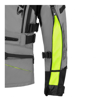 Kurtka motocyklowa SECA ARRAKIS III TITANIUM szary żółty fluo czarny