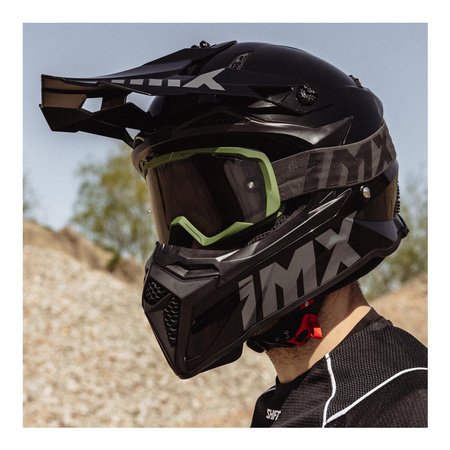 Gogle motocyklowe IMX Endurance Flip - Szyba Dark Smoke + Clear (2 szyby w zestawie)