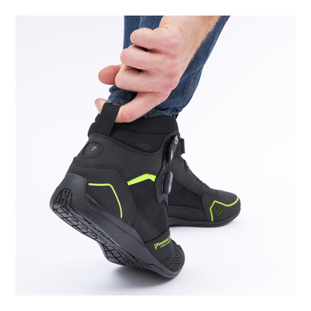 Buty krótkie motocyklowe miejskie/turystyczne Rebelhorn SPARK II czarny-żółty fluo