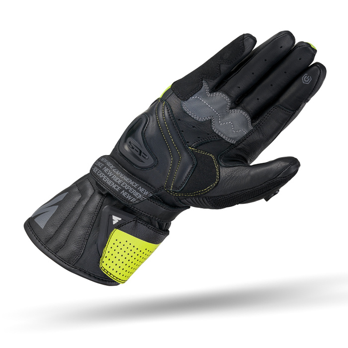 Rękawice motocyklowe skórzane sportowe Shima STR-2 VENT GLV fluo