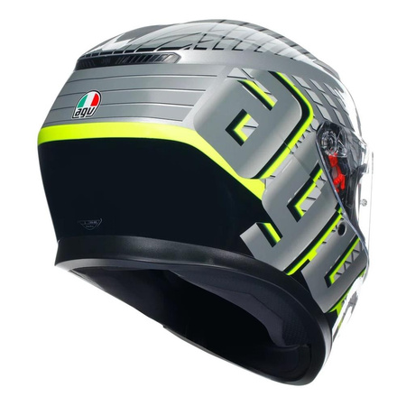 Kask motocyklowy AGV K3 FORTIFY GREY/BLACK/FLUO YELLOW szary żółty fluo czarny