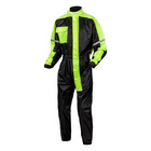 Kombinezon przeciwdeszczowy motocyklowy odblaskowy OZONE czarny żółty fluo unisex