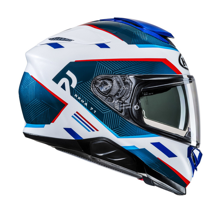 Kask motocyklowy integralny HJC RPHA 71 Ellon biały/niebieski