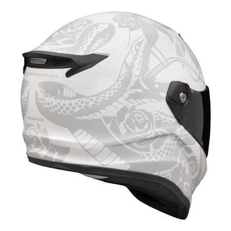 Kask motocyklowy SCORPION COVERT FX DRAGON GREY/SILVER szary srebrny