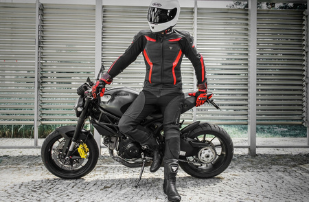 Spodnie motocyklowe skórzane Shima CHASE czarny