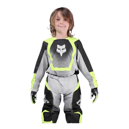 Bluza motocyklowa cross dziecięca FOX JUNIOR 180 COLLECT GREY/YELLOW szary żółty
