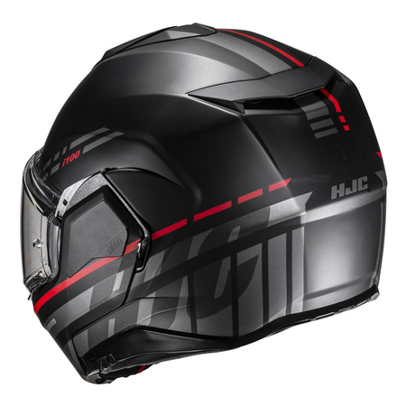 Kask motocyklowy szczękowy HJC I100 Sysma czarny/czerwony