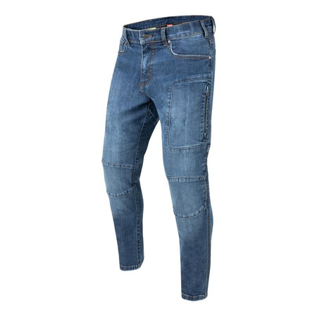 Jeansy motocyklowe Rebelhorn RAGE II Tapered Fit niebieskie