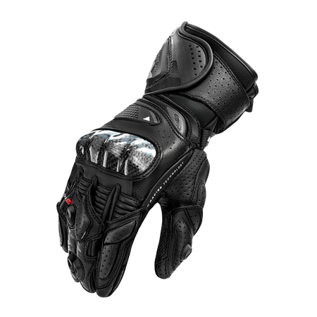Rękawice motocyklowe sportowe skórzane Shima RS-3 czarny