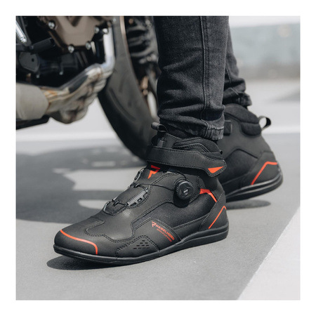 Buty krótkie motocyklowe krótkie Rebelhorn SPARK II czarny-czerwony