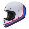 Kask motocyklowy integralny custom cruiser HJC V60 Scoby biały/czerwony/niebieski