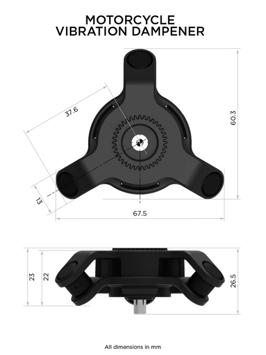 Amortyzator Stabilizator Tłumik drgań QUAD LOCK Uniwersalny