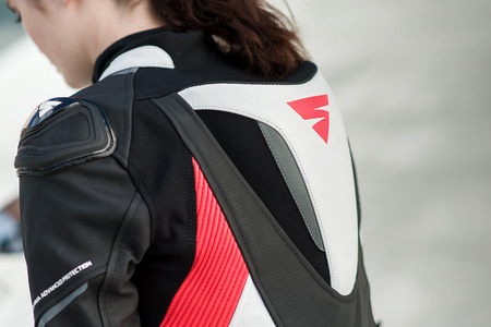 Kombinezon jednoczęściowy motocyklowy skórzany Shima MIURA RS biały/fluo