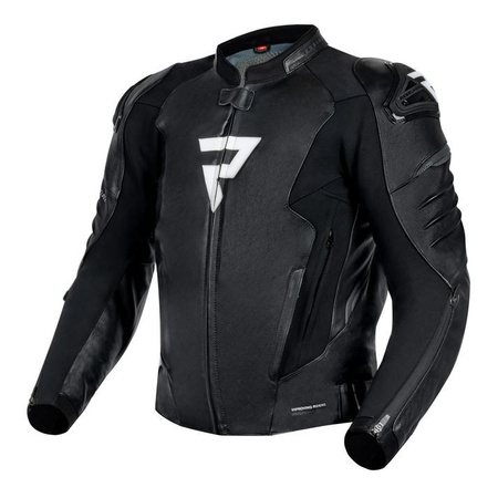 Kurtka motocyklowa skórzana Rebelhorn VELOCE czarny-biały