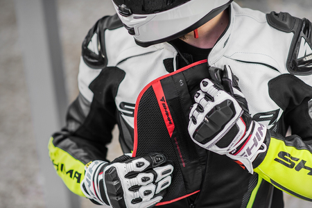 Kurtka motocyklowa skórzana Shima BANDIT fluo
