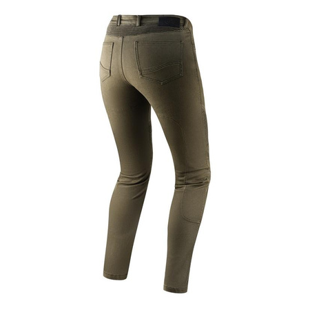 Jeansy motocyklowe damskie Rebelhorn VANDAL TWILL oliwkowy