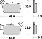 SBS KLOCKI HAMULCOWE KH367 OFF-ROAD SINTER KOLOR ZŁOTY PASUJE DO: YAMAHA YZ/YZF, KAWASAKI KXF, SUZUKI RMZ TYŁ