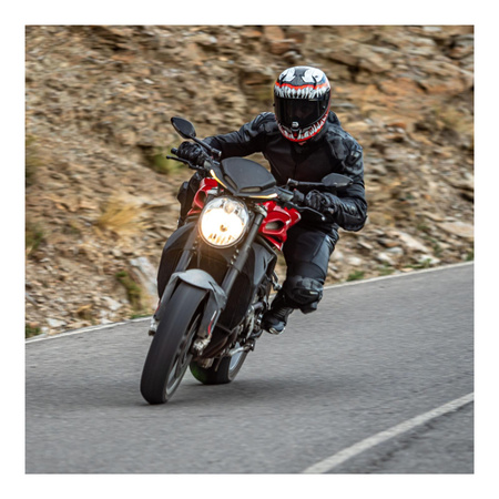 Kurtka motocyklowa skórzana sportowa/miejska Rebelhorn REBEL czarny