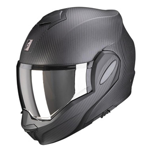 Kask motocyklowy szczękowy SCORPION EXO-TECH EVO CARBON SOLID BLACK MATT czarny mat