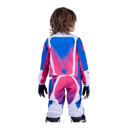 Bluza motocyklowa cross dziecięca FOX JUNIOR 180 COLLECT BLUE/PINK czarny różowy