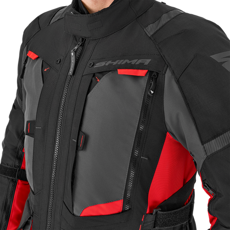 Kurtka motocyklowa tekstylna miejska Shima HERO 2.0 czerwony